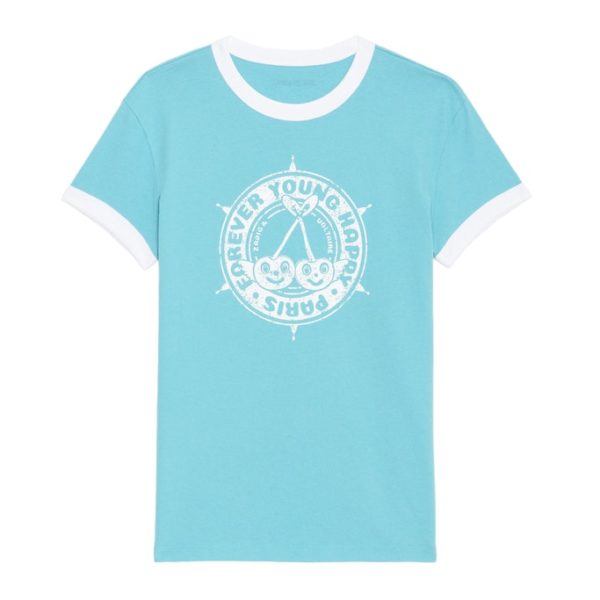 T-shirt Walk Blason Aqua – Taille XS – Femme – Zadig & Voltaire
