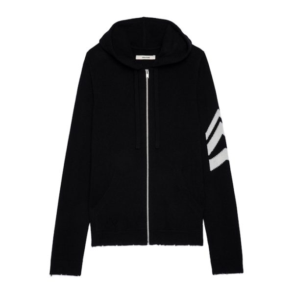 Cardigan Clash Arrow 100% Cachemire Noir - Taille XL - Homme - Zadig & Voltaire