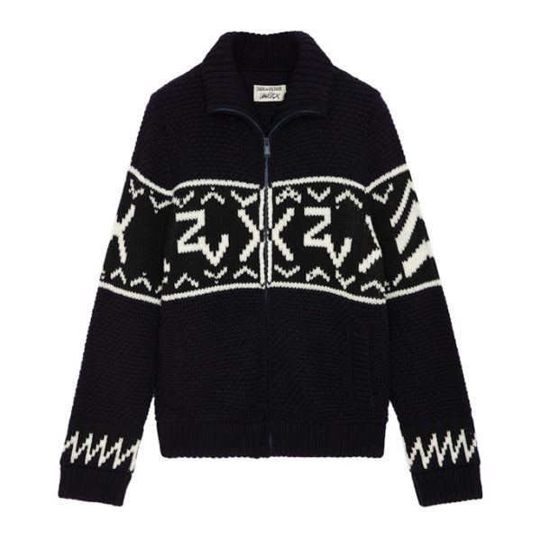 Cardigan Christophe Encre - Taille M/L - Homme - Zadig & Voltaire