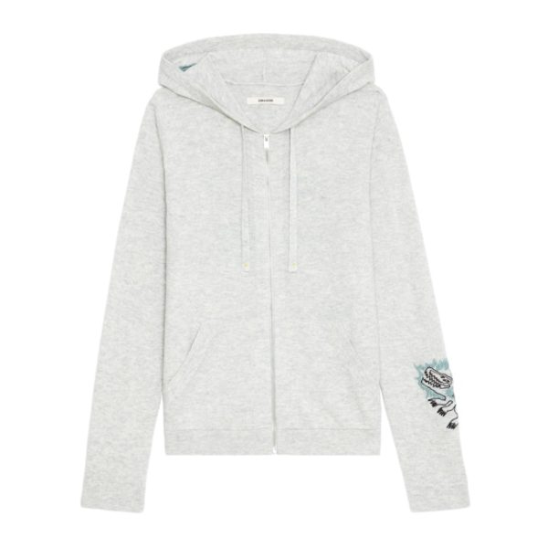 Cardigan Clash Gris Chine Clair - Taille M - Homme - Zadig & Voltaire