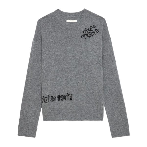 Pull Marko Gris Moyen – Taille M – Homme – Zadig & Voltaire