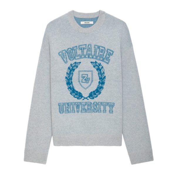 Pull Marko Light Grey – Taille M – Homme – Zadig & Voltaire