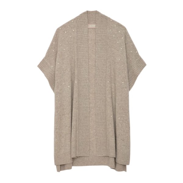 Manteau Indiany 100% Cachemire Light Beige – Taille XS/S – Femme – Zadig & Voltaire