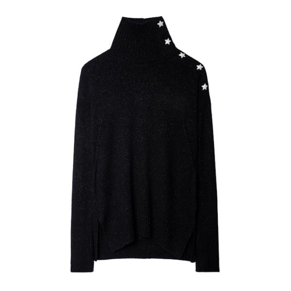 Pull Alma Bijoux 100% Cachemire Noir – Taille XS – Femme – Zadig & Voltaire