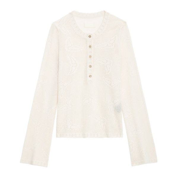 Pull Salmyr Wings Ecru – Taille XS – Femme – Zadig & Voltaire