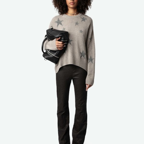 Pull Markus Stars 100% Cachemire Latte – Taille S – Femme – Zadig & Voltaire