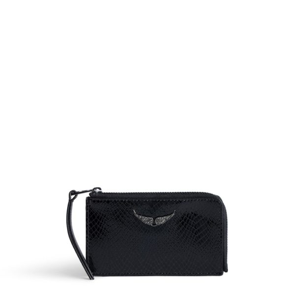 Porte-cartes Zv Card Glossy Wild Embossé Noir – Femme – Zadig & Voltaire