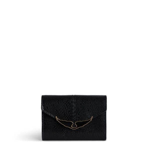 Portefeuille Borderline Embossé Noir – Femme – Zadig & Voltaire
