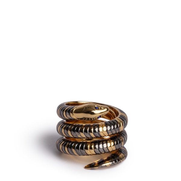 Bague Double Snake Shiny Gold – Taille 1 – Femme – Zadig & Voltaire