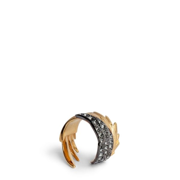 Bague Rock Feather Old Gold – Taille 1 – Femme – Zadig & Voltaire