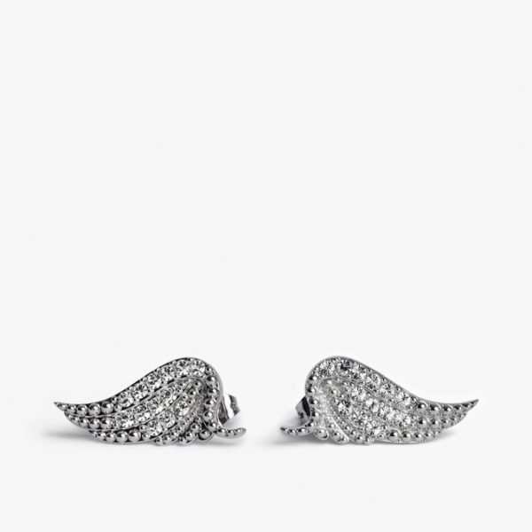 Boucles D’oreilles Rock Shiny Silver – Femme – Zadig & Voltaire