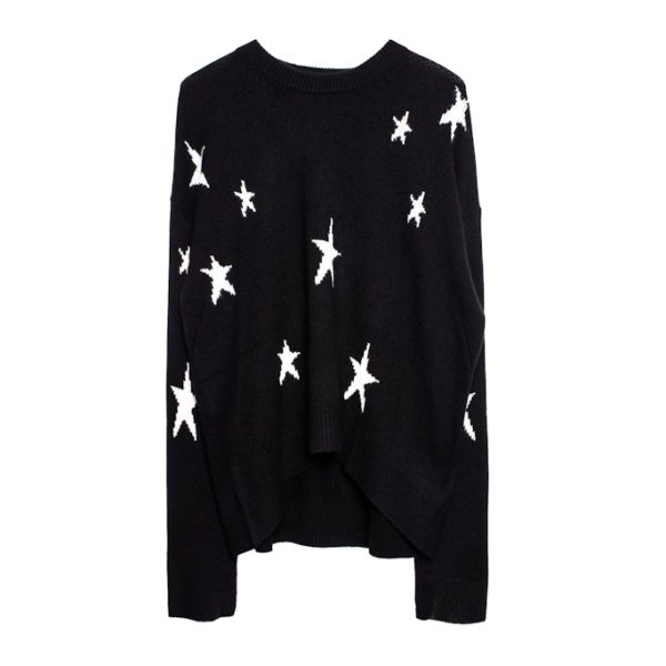 Pull Markus Stars 100% Cachemire Noir – Taille M – Femme – Zadig & Voltaire