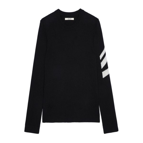 Pull Kennedy Arrow 100% Cachemire Noir – Taille XL – Homme – Zadig & Voltaire