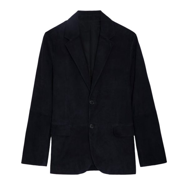 Blazer Valfried Suede Encre - Taille 46 - Homme - Zadig & Voltaire