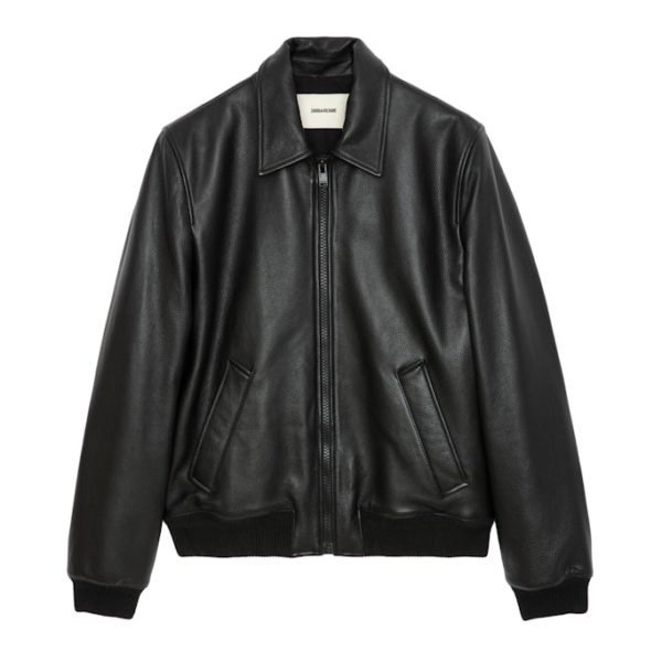 Blouson Mate Cuir Noir - Taille M - Homme - Zadig & Voltaire