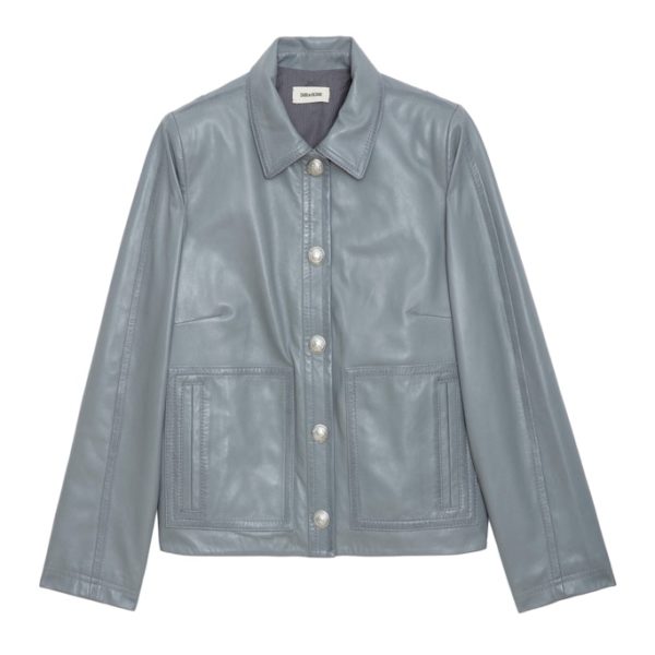 Veste Litchi Cuir Iron – Taille S – Femme – Zadig & Voltaire