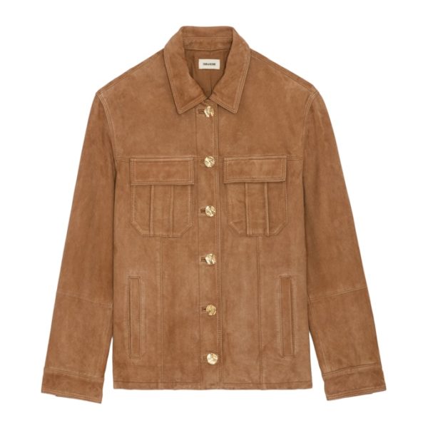 Veste Kuba Suédée Cognac – Taille XS – Femme – Zadig & Voltaire