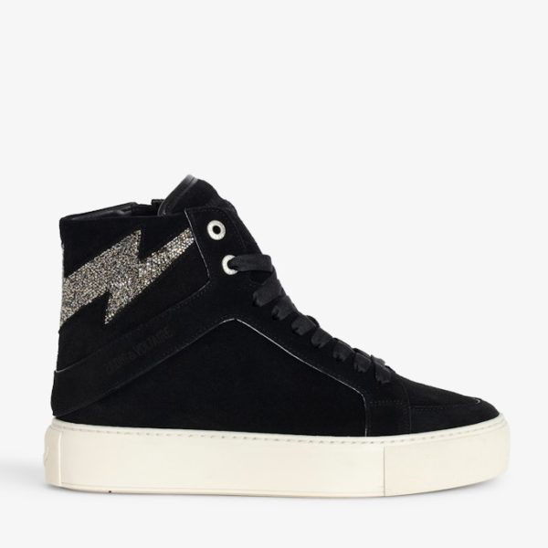 Sneakers Montantes À Plateforme Zv1747 High Flash Noir – Taille 36 – Femme – Zadig & Voltaire