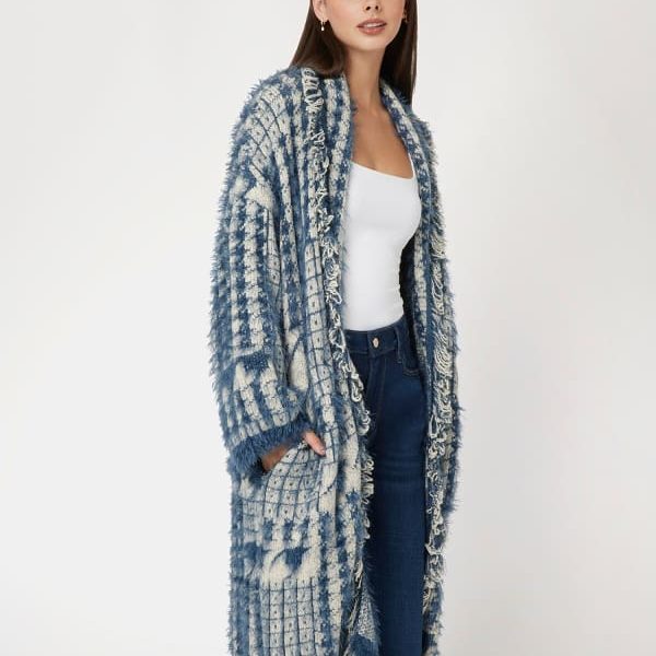 Cardigan Patchwork Effrangé – Guess