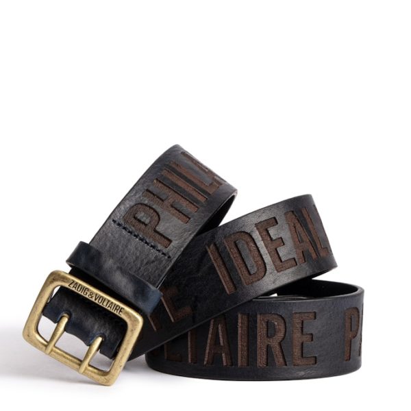 Ceinture Buckley Stamp Navy – Taille 2 – Homme – Zadig & Voltaire