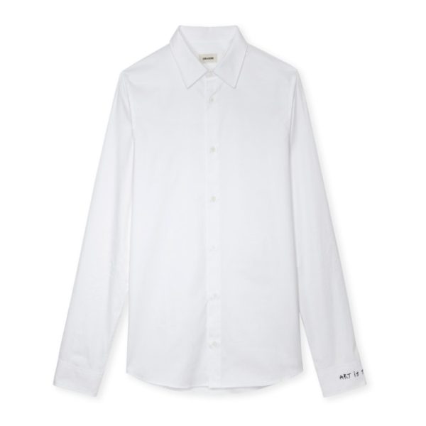 Chemise Sydney Blanc - Taille L - Homme - Zadig & Voltaire