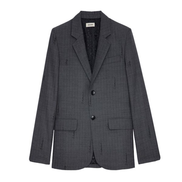 Blazer Vanille Zadig Anthracite – Taille 36 – Femme – Zadig & Voltaire
