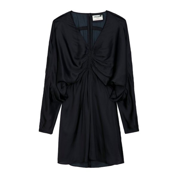 Robe Rooth Satin Noir – Taille XS – Femme – Zadig & Voltaire