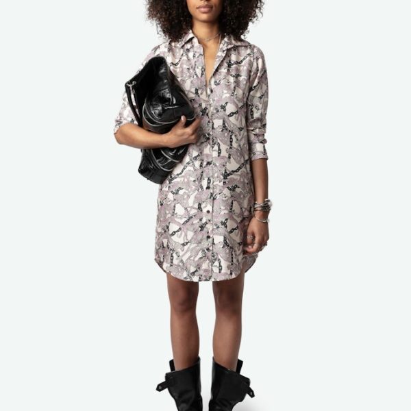 Robe Rais Soie Ecru - Taille XS - Femme - Zadig & Voltaire