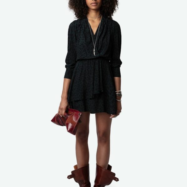 Robe Rogers Léopard Peaks – Taille S – Femme – Zadig & Voltaire