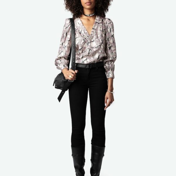 Tunique Telia Soie Ecru – Taille L – Femme – Zadig & Voltaire
