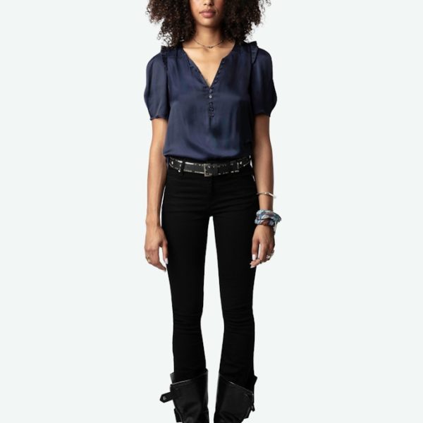 Top Twity Satin Sailor - Taille XS - Femme - Zadig & Voltaire