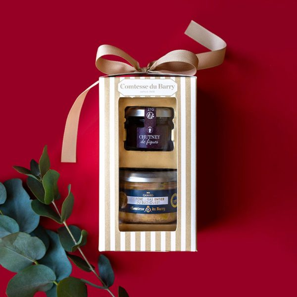 Coffret foie gras de canard entier et son chutney figue -Comtesse du Barry