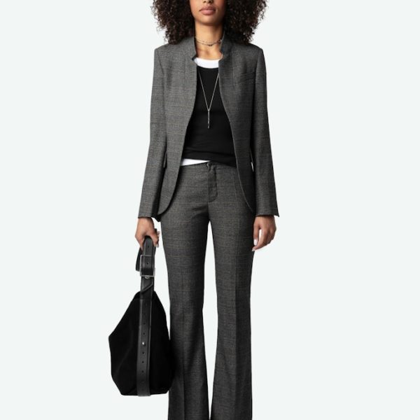 Pantalon Prevu Anthracite – Taille 36 – Femme – Zadig & Voltaire