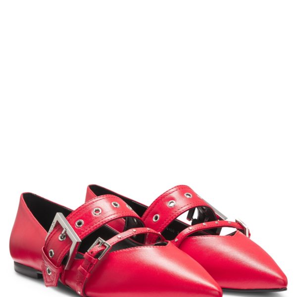 Ballerines en cuir nappa avec brides à boucle – Hugo Boss