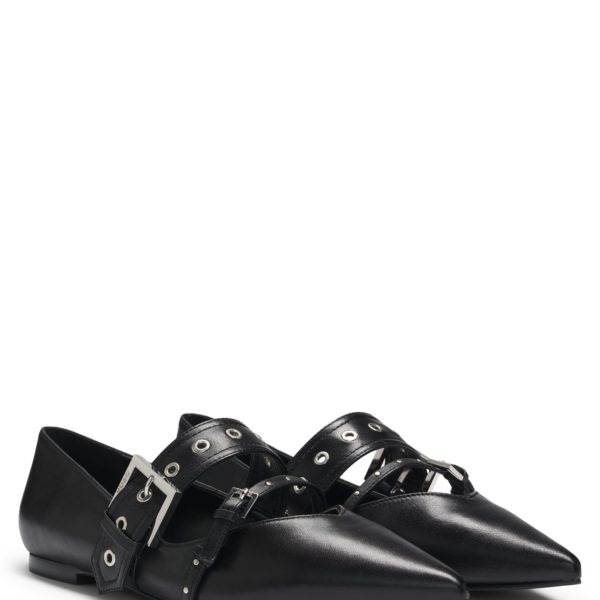 Ballerines en cuir nappa avec brides à boucle – Hugo Boss