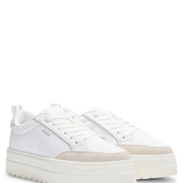 Baskets à plateforme avec finitions en cuir suédé – Hugo Boss