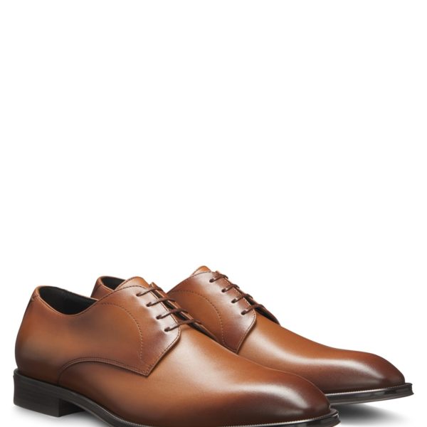 Chaussures derby en cuir avec surpiqûres – Hugo Boss
