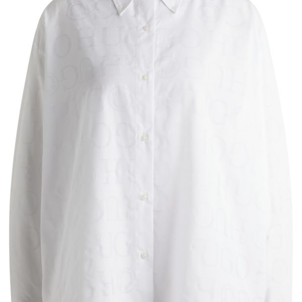 Chemisier Oversize avec imprimé logoté effet dévoré – Hugo Boss