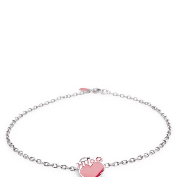 Collier chaîne avec pendentif cœur logoté – Hugo Boss