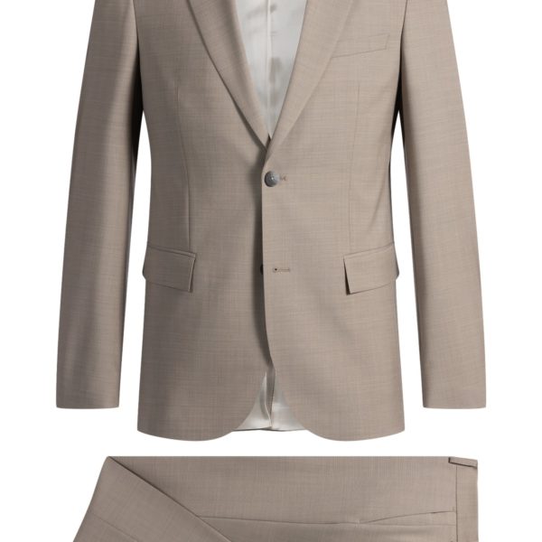 Costume Slim en laine vierge à micro motif – Hugo Boss