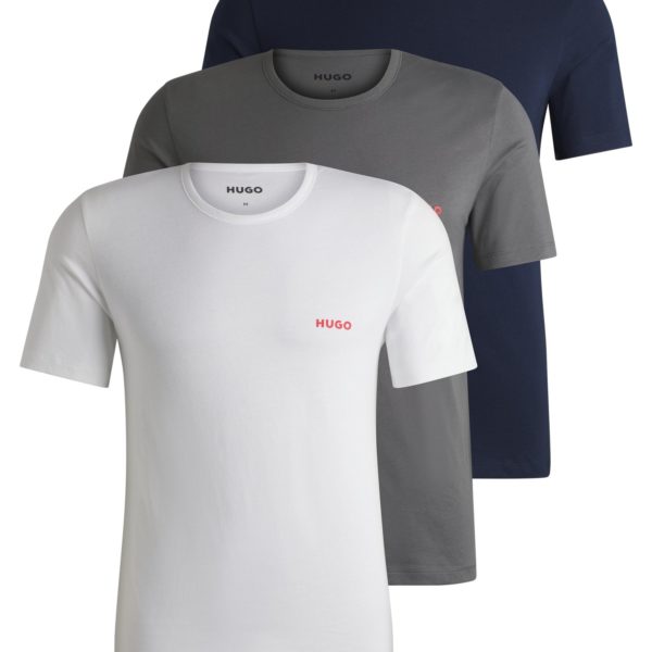 Lot de trois t-shirts en jersey de coton – Hugo Boss