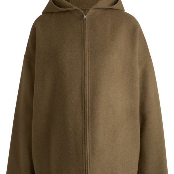Manteau à capuche en laine mélangée double face – Hugo Boss
