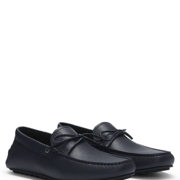 Mocassins en cuir grainé avec semelle à picots – Hugo Boss