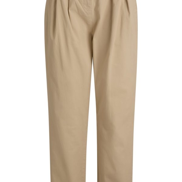 Pantalon en twill de coton stretch à taille haute plissée – Hugo Boss