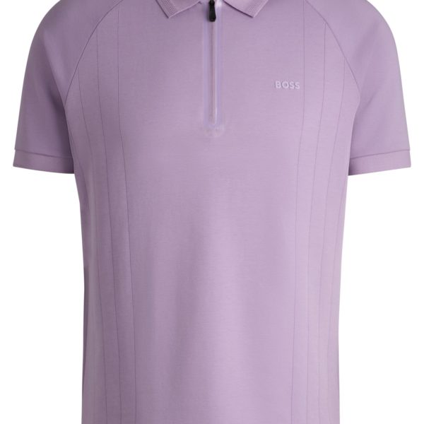 Polo en coton mélangé en tissu stretch à l’aiguille – Hugo Boss