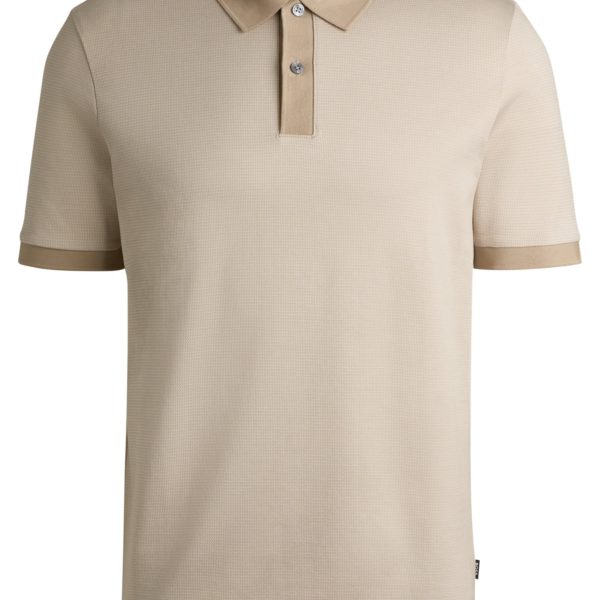 Polo en coton mercerisé à micro motif – Hugo Boss