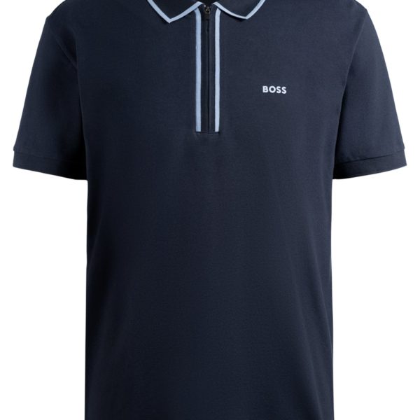 Polo en coton stretch à rayures contrastantes – Hugo Boss