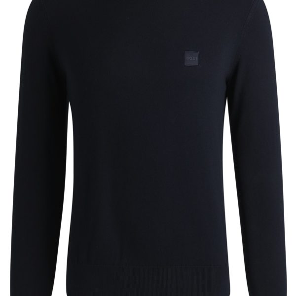 Pull Regular en coton et cachemire avec patch logoté – Hugo Boss