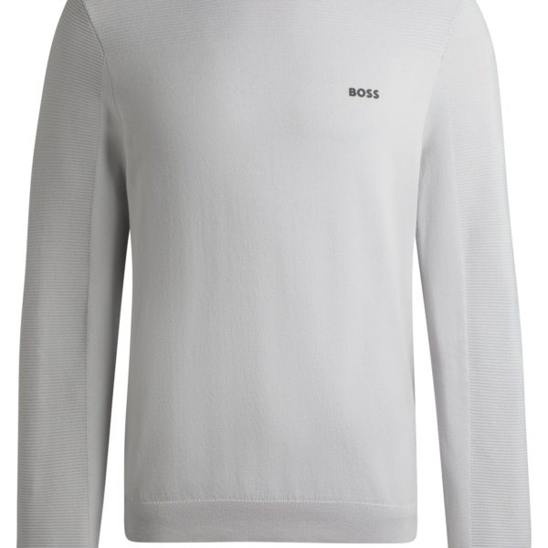 Pull en tissu dry-flex à col rond et logos – Hugo Boss