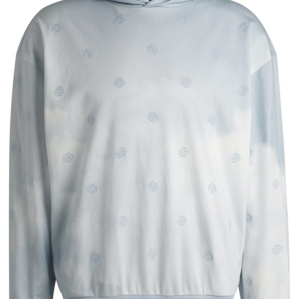 Sweat à capuche avec motif nuage et monogrammes Double B – Hugo Boss
